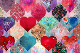 A patchwork of hearts