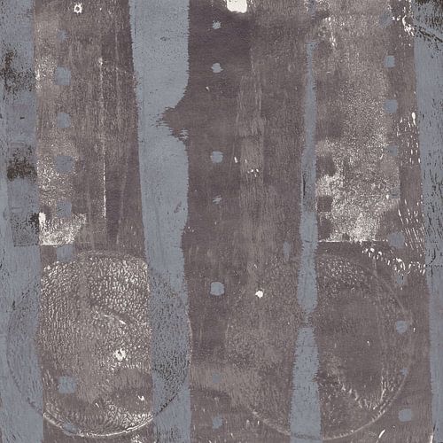 Moderne abstracte kunst. Vormen in taupe en lichtgrijs