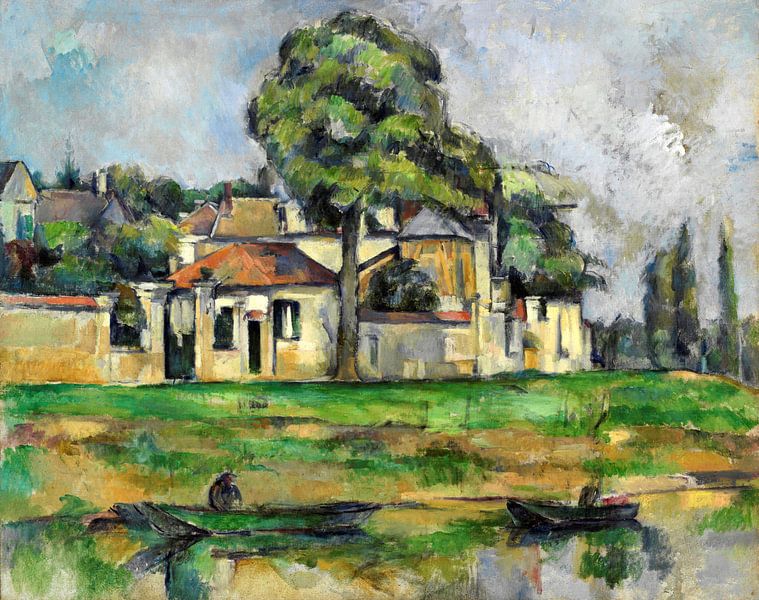 Cezanne, Oevers van de Marne - 1888 van Atelier Liesjes