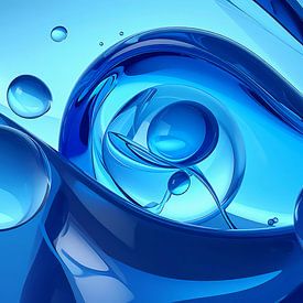 Blaues Wasser mit Wellen von Mustafa Kurnaz