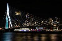 Image du pont Erasmus du soir à Rotterdam