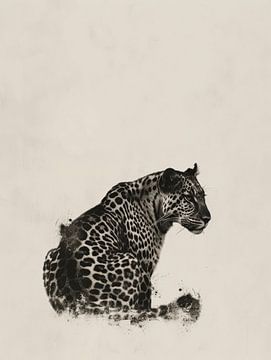 Schattenjäger - Porträt eines Leoparden von Eva Lee
