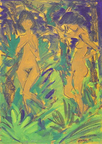 Deux fois nu en plein air, Otto Mueller - 1924-1923