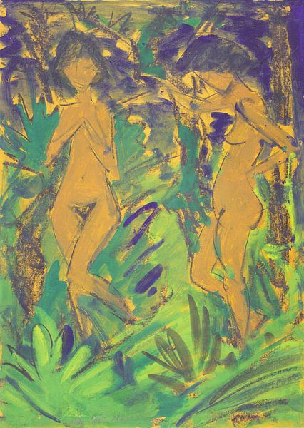Twice naked in the open air, Otto Mueller - 1924-1923 by Atelier Liesjes