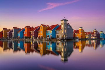 Colorful buildings in Groningen, Netherlands by Michael Abid