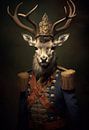 Stag as general in uniform by Dunto Venaar thumbnail