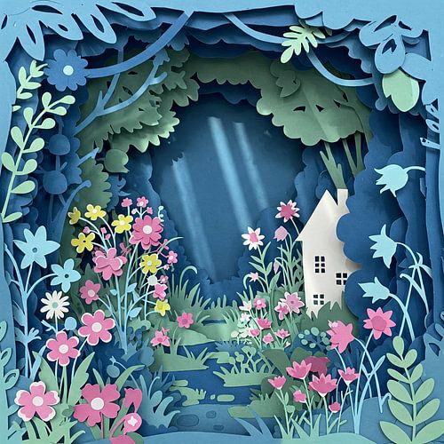 Magisch sprookje boshuisje