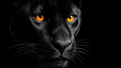 Ogen van de Panter – Kracht en Mysterie in Zwart-Wit Fotografie