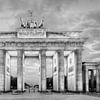 Brandenburg Gate Berlin in black and white by Michael Valjak