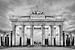 Brandenburger Tor Berlin en noir et blanc sur Michael Valjak