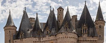 Torens van Château de Jumilhac in Dordogne, Frankrijk van Joost Adriaanse