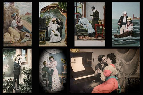 Verschillende vintage koppels uit het begin van de 20e eeuw