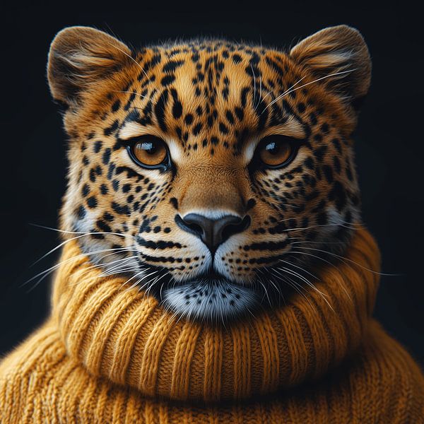 Jaguar im Winterkleid von Ton Kuijpers