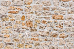 Natural stone wall background structure, close up by Alex Winter