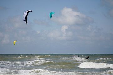 Les kitesurfeurs. Mer du Nord sur Irina Landman