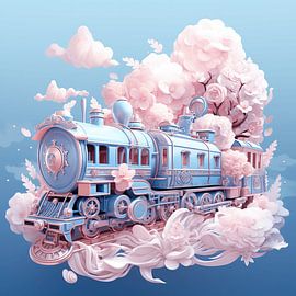 The Pink Train to the Land of Imagination by Art Lovers