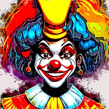 Afrikaans clowntje (kunst) van Art by Jeronimo