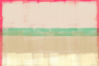 Abstrakt in Weiß, Neonpink und Mintgrün.