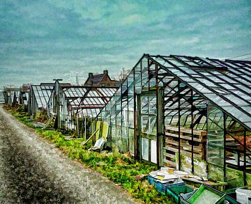 Old grape greenhouses in the West Country by Nicolaas Digi Art