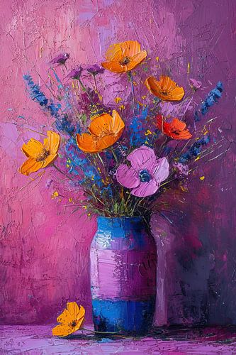 Nature morte florale colorée | Floral Elegance Unfolding