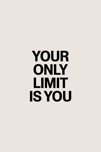 Inspirerende minimalistische tekstposter