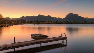 Sonnenaufgang am Hopfensee, Bayern