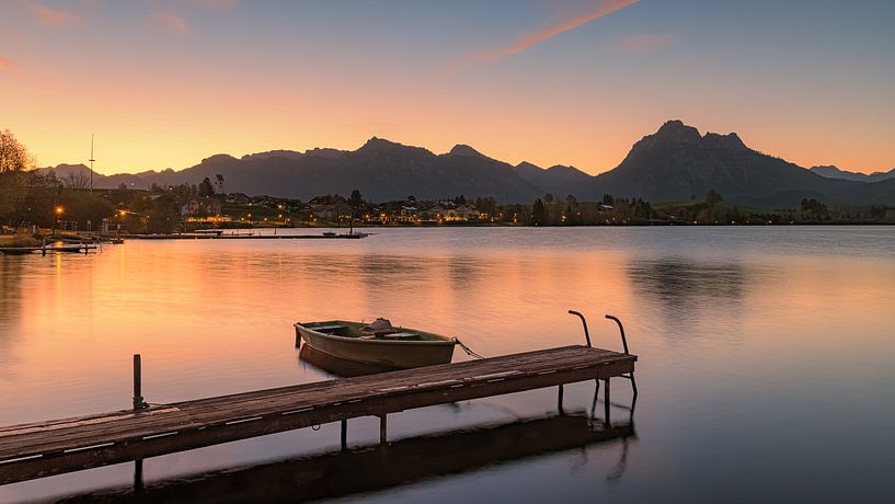 Sonnenaufgang am Hopfensee, Bayern von Henk Meijer Photography