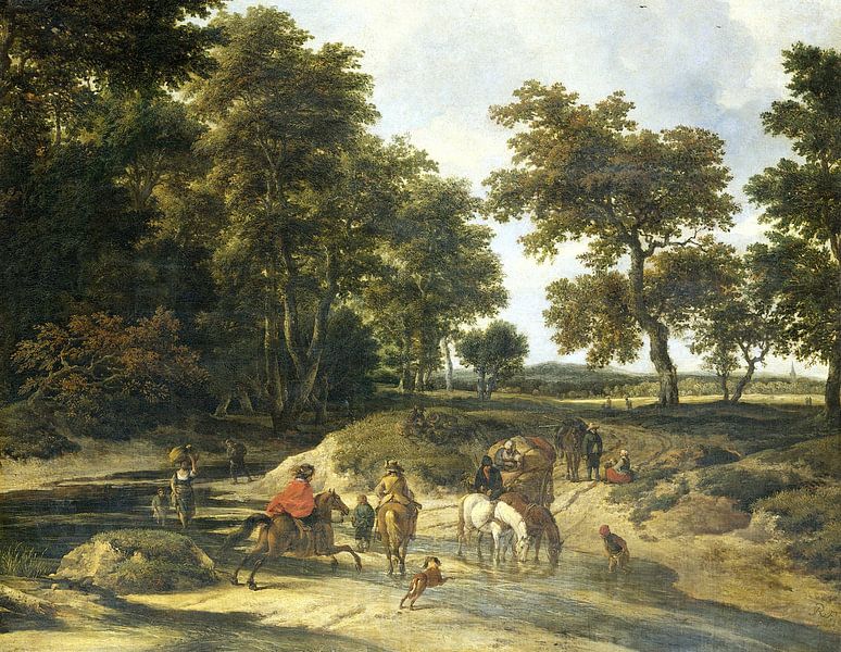 Die Furt, Jacob Isaacksz. van Ruisdael von Meisterhafte Meister
