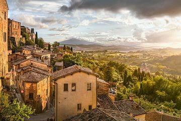 Montepulciano in het zonlicht van Voss Fine Art Fotografie