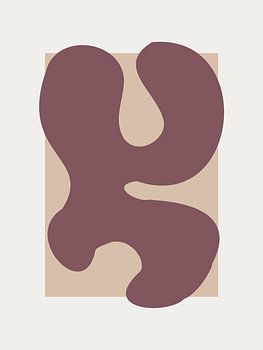 Blob - organische vorm in cloud, pink and mauve