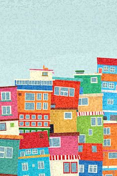 Mosaik einer brasilianischen Favela