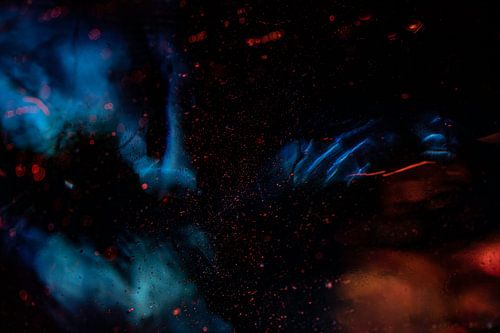 Het Universum met Blauw en Rood