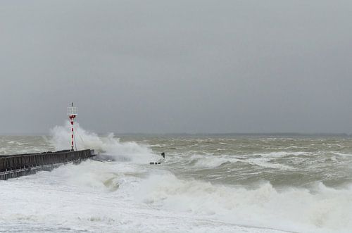 Storm aan zee