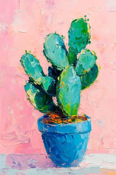 Kaktus im Topf von Poster Art Shop