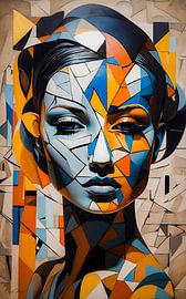 Women Portrait, Elegant, Cubism