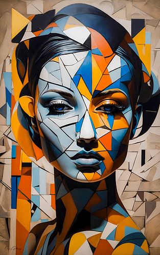 Frauen Porträt, Elegant, Kubismus