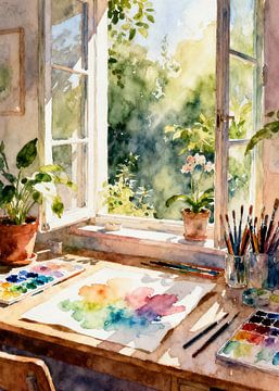 Von Henri Matisse inspirierter Arbeitsbereich von Muhammad Ardian