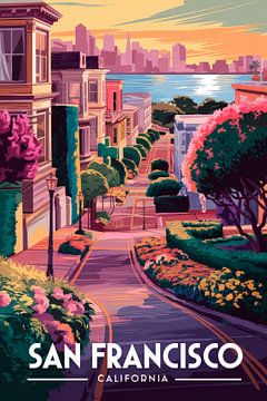 San Francisco, Californië van Poster Art Shop