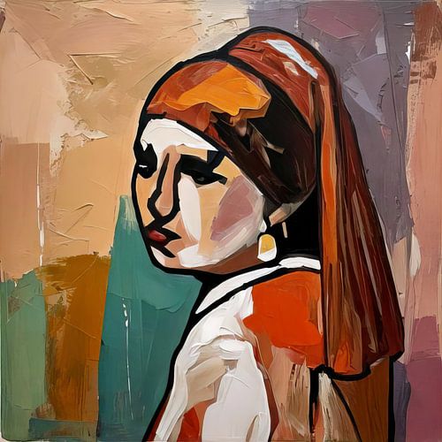 Abstrakte Vision von The Girl with the Pearl Earring 2