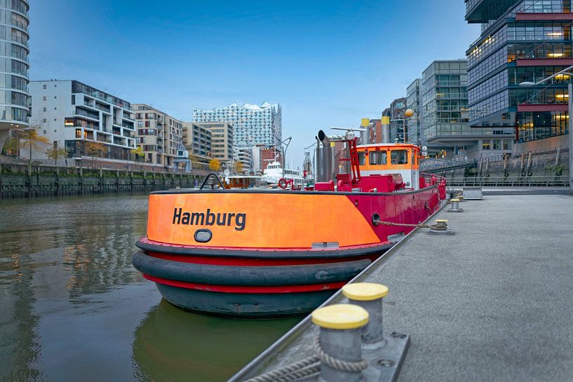 Traditionele schepen in HafenCity van Dekorative Hamburg Fotos