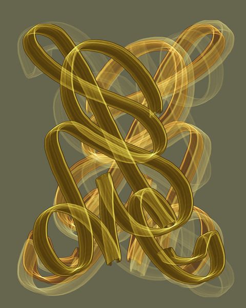 Calligraphy III by Tatiana  De La Fuente