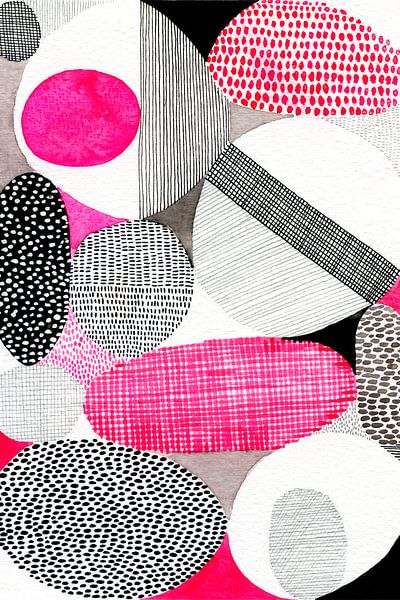 Mid Century Modern Pink by Susan Black by The Artcircle