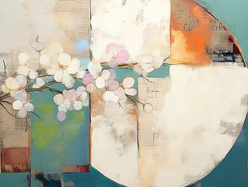 Abstract modern Bloemen art van Abstract Schilderij