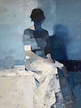Quiet Depth – Contemporary Abstract Figurative Art by Mellow Art