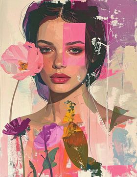 Abstract Portret – Whisper of Summer’s Glow van GᎥรєlค Art Ŧ๏г Y๏ย