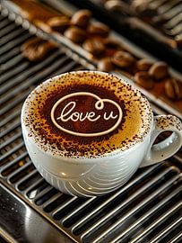 eine Tasse Kaffee oder Cappuccino trinken