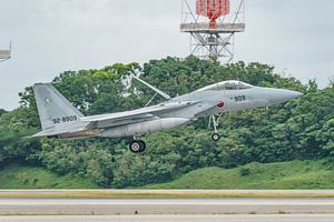 Landung einer japanischen McDonnell Douglas F-15J Eagle.