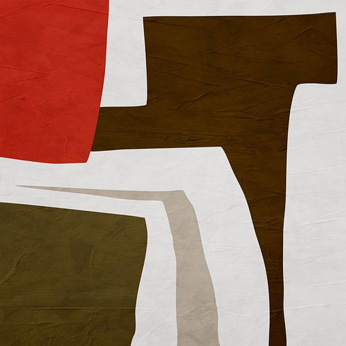 Organische abstracte kunst - aardse tinten