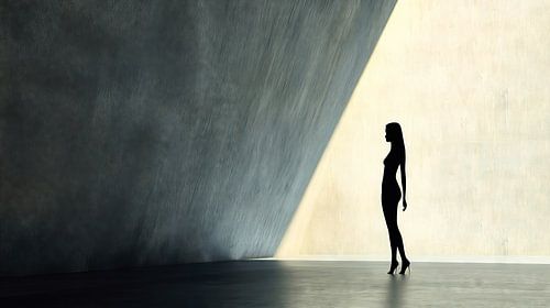 Vrouw in overgang naar het licht