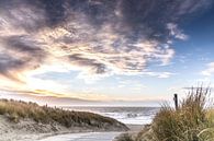 Sunset from the dunes on the beach by Davadero Foto thumbnail